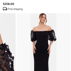 Off the shoulder trumpet gown